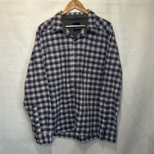 prAna Dickson Shirt Men's-Cargo Purple Gray XL Regular Fit Camp Hiking